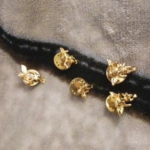 Vintage 5 pc Cherub Angel Lapel pin set
